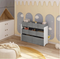 Lestarain LETSJF0013 - kinderkamer opbergrek - 9 uitneembare opbergboxen - wit en grijs - 92 x 60/68