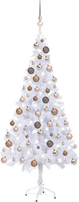 vidaXL - Kunstkerstboom - met - verlichting - en - kerstballen - 620 - takken - 180 - cm