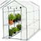 tectake® Broeikas - Foliekas 2,23m² - Kweekkas met 4 Planken - Beschermt Tegen Kou en Regen