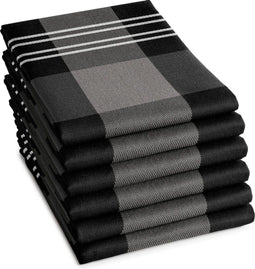 DDDDD Feller - Theedoeken Set van 6 - 60x65cm - Jacquard Grijs (6 stuks)