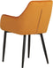 WELLSTON - Eetkamerstoel set van 2 - Oranje - Fluweel