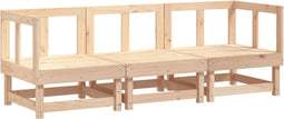 vidaXL - 3-delige - Loungeset - massief - grenenhout
