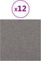 vidaXL - Wandpanelen - 12 - st - 1,08 - m² - 30x30 - cm - stof - lichtgrijs