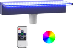 vidaXL - Watervaloverlaat - met - RGB - LED's - 45 - cm - acryl