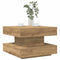 vidaXL - Salontafel - 360 - graden - draaibaar - 50x50x34,5 - cm - artisanaal - eiken