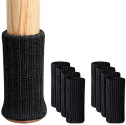 EarKings Stoelpoot Beschermers - Vloerbeschermer Ø25-50 mm - Krasvrij en flexibel - Zwart (24 stuks)