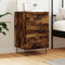 vidaXL - Nachtkastje - 40x40x66 - cm - bewerkt - hout - gerookt - eikenkleurig