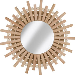 Arti Casa Wandspiegel - Ronde Spiegel Zon - 30 cm - Hout