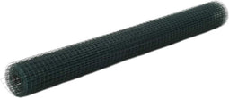 vidaXL Draadgaas vierkant 10x1.5 m staal met PVC coating groen