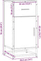 vidaXL - Dressoir - 35,5x35x76 - cm - bewerkt - hout - en - metaal - grijs - sonoma