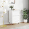 vidaXL - Dressoir - 40x35x70 - cm - bewerkt - hout - wit