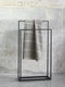 Aquanova Yuri Handdoekrek Staand 45x20x83cm Mat Zwart