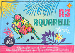 Aquarelblok A3, 24 Vellen