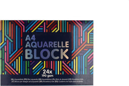Aquarelblok A4 190 GSM 24X - Aquarelpapier - Aquarel Papier voor Aquarelverf en Aquarelpotloden