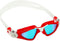 Aquasphere Kayenne Small - Zwembril - Volwassenen - Blue Titanium Mirrored Lens - Rood/Wit