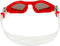 Aquasphere Kayenne Small - Zwembril - Volwassenen - Blue Titanium Mirrored Lens - Rood/Wit