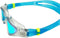 Aquasphere Kayenne - Zwembril - Volwassenen - Blue Titanium Mirrored Lens - Transparant/Turquoise