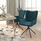 vidaXL - Eetkamerstoelen - draaibaar - 2 - st - fluweel - blauw