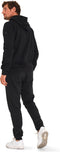 Mario Russo Trainingspak Achilles - Trainingspak heren - Joggingbroek met hoodie - Zwart - M