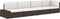 vidaXL - Tweezitsbank - sectioneel - poly - rattan - grijs