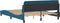 vidaXL - Bedframe - met - hoofdeinde - fluweel - blauw - 160x200 - cm