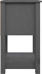 vidaXL - Nachtkastje - 40x35x61,5 - cm - massief - grenenhout - grijs