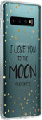 Hoesje Geschikt voor Samsung Galaxy S10 Plus Hoesje Siliconen - Design Backcover siliconen - Meerkleurig / To The Moon