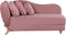 MERI - Chaise longue - Roze - Linkerzijde - Fluweel