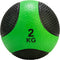 Tunturi Medicine Ball - Medicijnbal - 2 kg - Groen/Zwart - Rubber - Incl. gratis fitness app