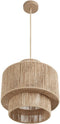 tectake® Plafondlamp Allegra - Hanglamp Boho stijl - Ø32 x 33 cm - Jute lampenkap - 40W - Woonkamer slaapkamer eetkamer