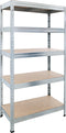 AR Shelving rek Rivet Stabil, ft 180 x 90 x 45 cm, 5 legborden uit HDF, gegalvaniseerd