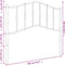 vidaXL - Hoofdbord - 100 - cm - metaal - wit