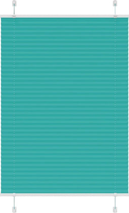 vidaXL - Plissé - rolgordijn - 100x150 - cm - stofbreedte - 99,4cm - petrol - groen