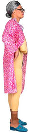Kostuums voor Volwassenen My Other Me Elderly Exhibitionist Roze M/L