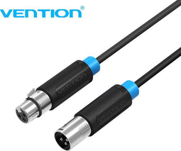 Vention XLR kabel - Mannelijk naar Vrouwelijk - 5 meter - Zwart