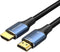 Vention Katoen Gevlochten HDMI-A Male naar Male HD-kabel 8K 60 Hz 1M Blauw type aluminiumlegering