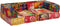 vidaXL - Poef - tweezits - modulair - stof - patchwork