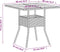Tuintafel 80x80x75 cm poly rattan en acaciahout beige