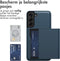 imoshion Hoesje Geschikt voor Samsung Galaxy S21 Hoesje - Ruimte voor 2 pasjes - imoshion Backcover met pasjeshouder - Donkerblauw