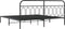 vidaXL - Bedframe - met - hoofdbord - metaal - zwart - 200x200 - cm