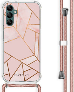 iMoshion Hoesje Geschikt voor Samsung Galaxy A14 (4G) Hoesje Met Koord - iMoshion Design Hoesje met Koord - Roze / Pink Graphic