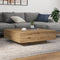 vidaXL - Salontafel - met - LED-verlichting - Artisan - Eiken - 100x100x31 - cm