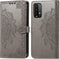 iMoshion Hoesje Geschikt voor Xiaomi Redmi Note 9T (5G) Hoesje Met Pasjeshouder - iMoshion Mandala Bookcase - Grijs