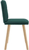 vidaXL - Eetkamerstoelen - 2 - st - stof - donkergroen