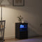 vidaXL - Sideboard - met - LED-verlichting - Zwart - Eiken - 41x37x67 - cm
