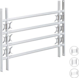 Raambeveiliging - 600 x 1000-1500 mm - uitschuifbaar - thermisch gegalvaniseerd staal