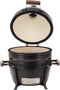 Arbaer Kamado Barbecue Medium Ø 16 Inch - Houtskool BBQ - Tafelmodel BBQ Met Frame - Keramisch Zwart