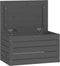 vidaXL - Opbergbox - grijs - 59,5x36,5x33 - cm - massief - grenenhout