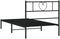 vidaXL - Bedframe - met - hoofdbord - metaal - zwart - 100x200 - cm