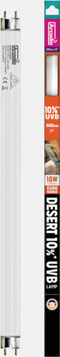 Arcadia Euro-Range Desert 10% Uv T8 Lamp 60Cm 18 Watt
